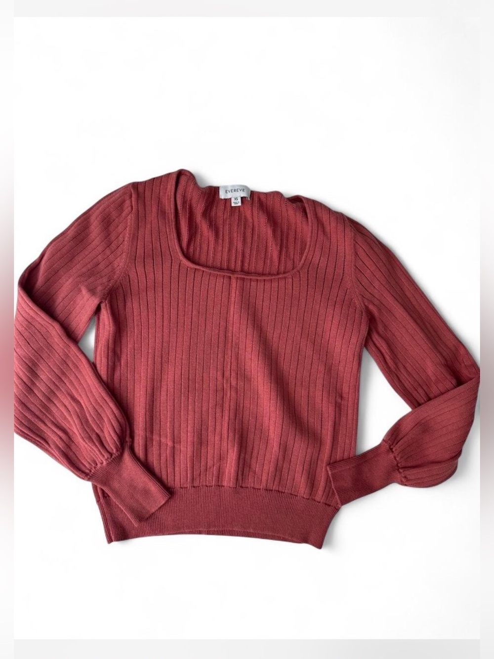 Evereve Scoop Neck Ribbed Sweater - Rosewood